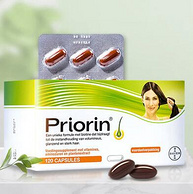 浓密秀发吃出来：60粒 德国拜耳 Priorin 女性增发密发脂溢胶囊