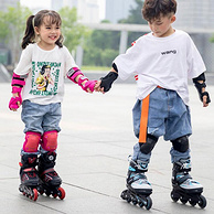 欧标GS认证、 长宽双向调节：Solex 儿童初学 直排轮滑鞋