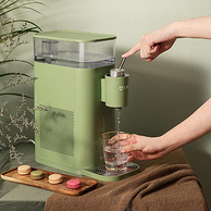 可制冰水，2.5L大容量，冷热两用：艾美特 即热台式饮水机