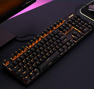 双色注塑，游戏常用26键无冲：RAPOO雷柏 V500PRO单光版 104键背光机械键盘 黑色 红轴