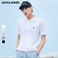 JackJones 杰克琼斯 2021新款 男式纯棉舒适短袖polo衫