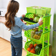 新低！蔬菜玩具都能收纳，可拆卸自由组合：乐服 多层置物架