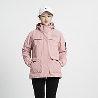 暴雨级防水、高颜值：TNF 北面 女款加绒两件套防风防水滑雪登山服