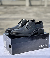 2021年新款底王：ECCO 专柜同步 雕花擦漆正装皮鞋