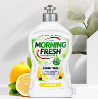 澳洲进口，植物萃取食品级，可降解不伤手：400ml Morning Fresh 高浓缩洗洁精 柠檬味