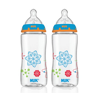 德产 NUK Advanced 防胀气 宽口径奶瓶 300ml*2 蓝色