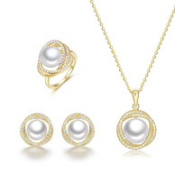 情人节好礼，上市企业，项链耳钉戒指都有：周大生 埃及遗珠系列 S925银 珍珠项链