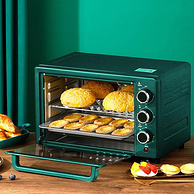 独立温控，大视窗：25L 美菱 家用烘焙小型电烤箱 基础机械款