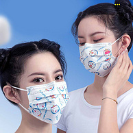 哆啦A梦IP联名，成人儿童款同价：100个 超亚 一次性医用外科口罩