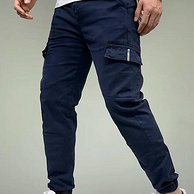 束口裤脚、超多口袋：天木兰 22年新款男士工装束口休闲裤