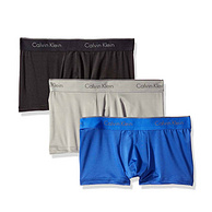 超细弹力纤维，运动可穿：3条 CK卡尔文·克莱恩 男士 弹力四角内裤