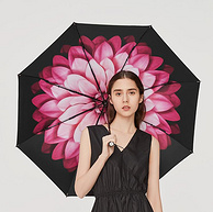双层黑胶，UPF50+：蕉下 防晒胶囊伞 晴雨伞