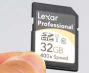 摄影好帮手 Lexar 雷克沙 128G 专业系列 400X UHS-I SDXC卡 96.24美元约￥600（新蛋849）