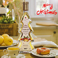 匈牙利进口，Tokaji Aszu 托卡伊阿苏 圣诞树晚收甜白贵腐酒500ml*2瓶+小人杯子*2
