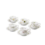 Narumi 鸣海 里花历系列 陶瓷咖啡杯和盘 10件套 40912-32953
