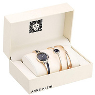 Anne Klein 安妮·克莱恩 AK/3292NVST 施华洛世奇水晶 女士手镯手表套装