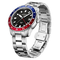 英国王室御用品牌，Rotary 劳特莱 Henley GMT GB05108/30 男士世界时石英腕表