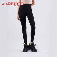 Kappa 卡帕 女士外穿加绒鲨鱼裤高腰收腹提臀打底裤 赠内裤