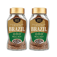 巴西进口，TASOGARE 隅田川 黄金速溶冻干纯黑咖啡粉100g*2瓶装 赠小金勺