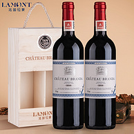 法国原瓶进口，Lamont 拉蒙 波尔多AOC级 布兰达(B标)干红葡萄酒750mL*2瓶礼盒装