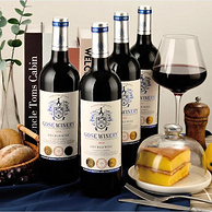 法国进口，Gose Winery歌思酒庄 蓝骑士干红葡萄酒 750ml*6瓶 高档手提皮盒装