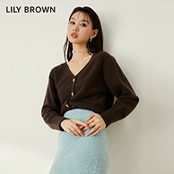 Lily Brown 莉莉布朗 女士羊毛浣熊V领针织开衫 LWND234040
