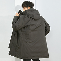 波司登旗下，Combo 康博 2023年冬季新款男士中长款连帽保暖羽绒服
