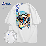 任选4件，NASA SOLAR联名 2024新款夏季卡通男女同款潮牌纯棉短袖T恤 多色