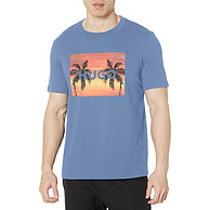 Hugo Boss Hugo Boss 雨果·博斯 男士棕榈树图案平纹纯棉短袖T恤 50488952
