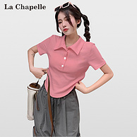 La Chapelle 拉夏贝尔 女士正肩短袖POLO衫 3色 49元包邮