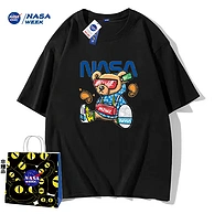NASA GAME 官网联名款2023新款情侣纯棉短袖T恤 2件 多花色 新低39.8元包邮（19.9元/件）
