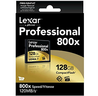 Lexar 雷克沙 专业级 800x 128GB CF高速卡