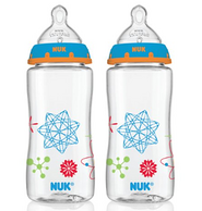 每个15元：德产 NUK Advanced 防胀气 宽口径奶瓶 300ml*2 蓝色