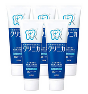 日本LION狮王 CLINICA酵素洁净立式牙膏 超凉薄荷 130g 五支装