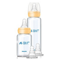 新安怡 标准口径玻璃奶瓶套装（120ml/240ml）