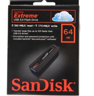 闪迪（SanDisk）至尊极速（CZ80）64GB U盘 USB3.0 读245MB/s，写190MB/s