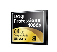 Lexar 雷克沙 CF 64G 1066x 160MB/S 相机高速存储卡