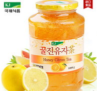 神价格，限华北：韩国KJ国际 蜂蜜柚子茶 1kg*2瓶