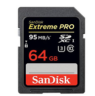 可拍4K视频，SanDisk Extreme PRO 至尊超极速系列 64GB SDXC高速卡