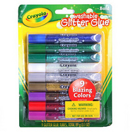 Crayola 绘儿乐 9色可水洗闪光胶水笔