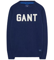 GANT Logo 男士圆领线衣
