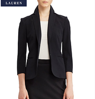 职场女性标准着装！Ralph Lauren 拉夫劳伦 女款斜纹2粒扣西装外套