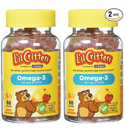 L'il Critters 儿童Omega-3 DHA鱼肝油软糖 60粒*2瓶