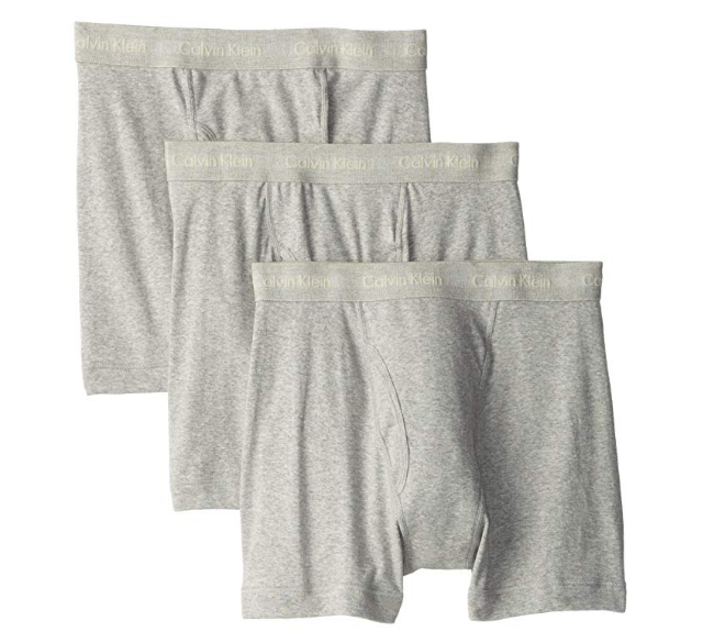 大差价：Calvin Klein 卡尔文·克莱 男士中腰内裤 3条装  灰色 9.49美元约￥63.5（天猫类似款249元） 买手党-买手聚集的地方