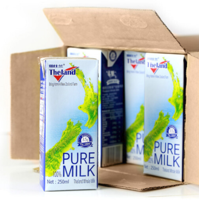 Theland 纽仕兰 全脂牛奶 250mlx24盒x3件 双重优惠后165.95元包邮（折合2.3元/盒） 买手党-买手聚集的地方