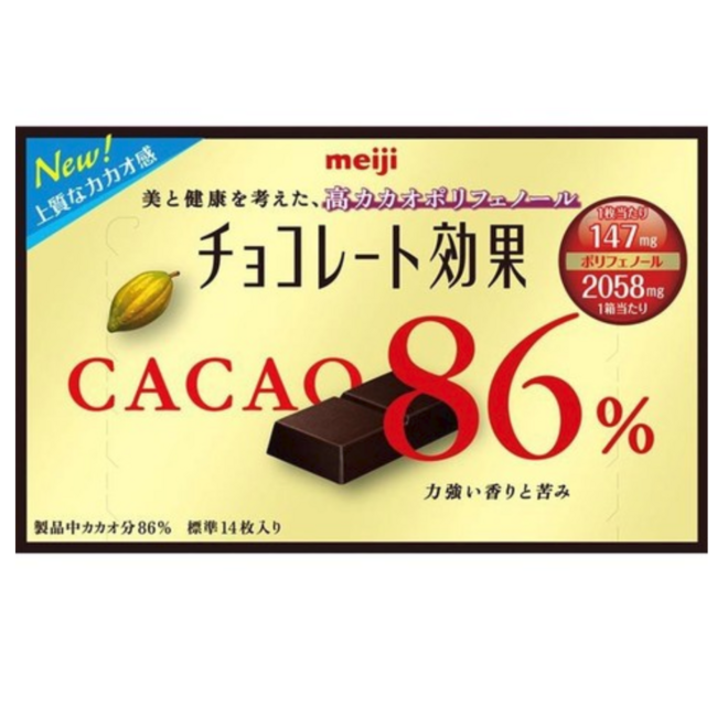 520送礼：meiji 明治 CACAO86%高浓度黑巧克力 70gx6件 1327日元约¥83含税，可凑单包直邮 买手党-买手聚集的地方