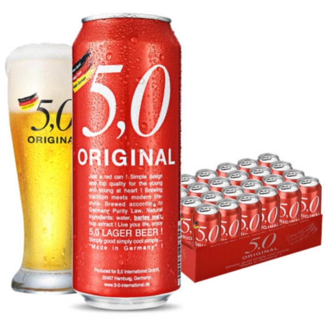 德国进口，奥丁格 5.0 窖藏啤酒 500mlx24听 99.9元包邮 买手党-买手聚集的地方