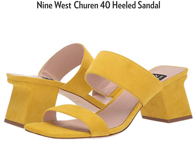 Nine West Churen 40 Heeled Sandal 凉鞋 明黄色 45美元约¥310（原价109美元） 买手党-买手聚集的地方