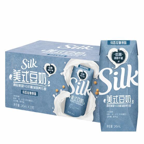 非转基因、低糖：245mlx15包 植朴磨坊 Silk美式原味豆奶 折后19.95元、可凑单满86元或自提带走 买手党-买手聚集的地方
