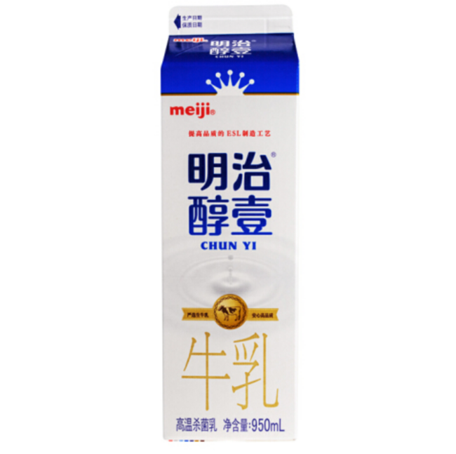 Meiji 明治 醇壹 牛奶 950ml 27.5元，可优惠至13.75元 买手党-买手聚集的地方